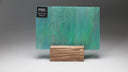 Iridescent Finish Glass Sheet Green and Blue Mixed Colors Streaky w/ Multi Colors