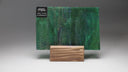 Iridescent Finish Rippled Glass Sheet Green Colors Streaky w/ Multi Colors