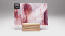 Glass Sheet Red Streaky w/ Pink, White