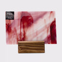 Glass Sheet Red Streaky w/ Pink, White