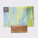Glass Sheet Mixed Colors Mottled w/ Green/White/Blue Streaky