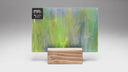 Glass Sheet Green/Blue Streaky w/ Yellow/White and Iridescent Finish