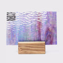 Rippled Glass Sheet Purple Streaky w/ Multi Colors and Iridescent Finish