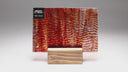Rippled Glass Sheet Red Streaky w/ Multi Colors and Iridescent Finish