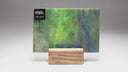 Rippled Glass Sheet Green Streaky w/ Multi Colors and Iridescent Finish