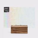 Iridescent Finish Glass Sheet Pastel Cathedral with Flemish Texture