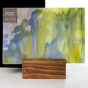 Glass Sheet Mixed Colors Mottled w/ Green/White/Blue Streaky