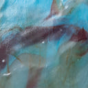 Glass Sheet Mixed Colors Streaky w/ Red/Aqua/Brown