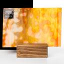 Glass Sheet Red with Mottled White Streaky