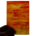 Glass Sheet Mixed Colors Streaky w/ Red/White/Yellow