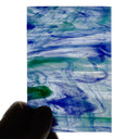 Glass Sheet Blue Colors Streaky w/ Multi Colors