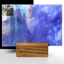 Glass Sheet Blue Streaky w/ White and Iridescent Finish