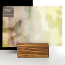 Glass Sheet Mixed Colors Mottled  w/ Purple/Green/White Streaky