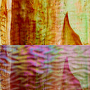 Rippled Glass Sheet Orange/Red Streaky w/ Multi Colors and Iridescent Finish