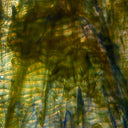 Rippled Glass Sheet Green Streaky w/ Multi Colors and Iridescent Finish
