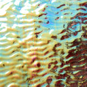 Rippled Glass Sheet Red Streaky w/ Multi Colors and Iridescent Finish