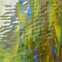 Rippled Glass Sheet Mixed Colors Streaky w/ Multi Colors