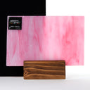 Glass Sheet Pink and White Streaky