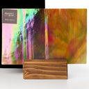 Glass Sheet Mixed Colors Streaky w/ Red/Yellow/Green and Iridescent Finish