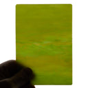 Glass Sheet Green Streaky w/ Multi Colors and Iridescent Finish