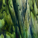 Glass Sheet Green Streaky w/ Blue and Iridescent Finish