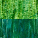 Ripple Glass Sheet Mixed Green and Blue Streaky