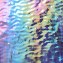 Rippled Glass Sheet Blue Streaky w/ Multi Colors and Iridescent Finish