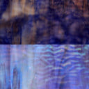 Rippled Glass Sheet Blue Streaky w/ Multi Colors and Iridescent Finish