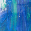 Glass Sheet Blue Colors Streaky w/ Multi Colors